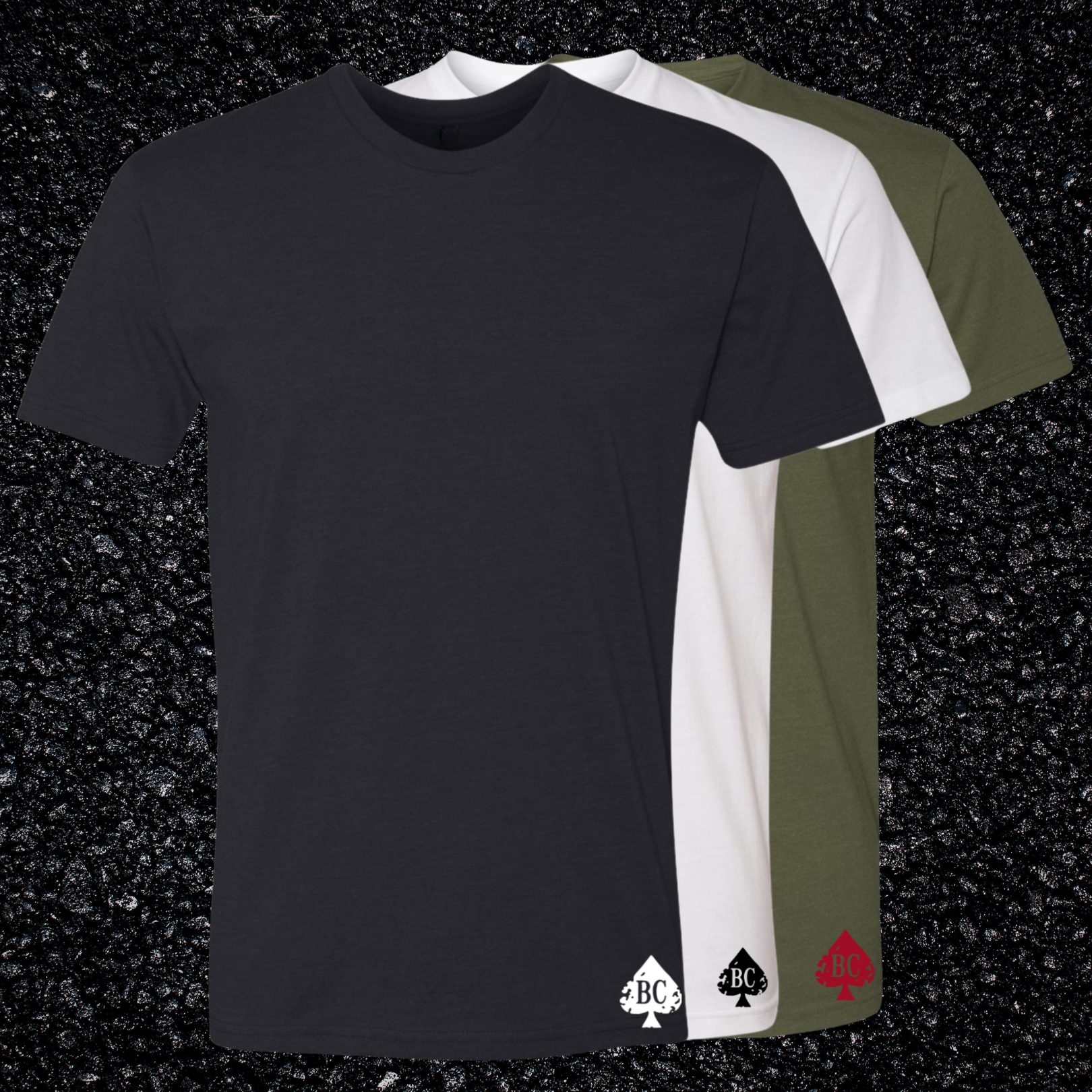 Shirt Set - Black, White, OD Green